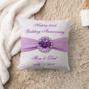 Damask 33. Wedding Anniversary Throw Kissen