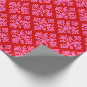 Damask #3 DIY Colors Red Hot Pink Geschenkpapier (Ecke)