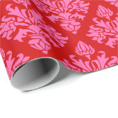 Damask #3 DIY Colors Red Hot Pink Geschenkpapier (Rolleneckpunkt)