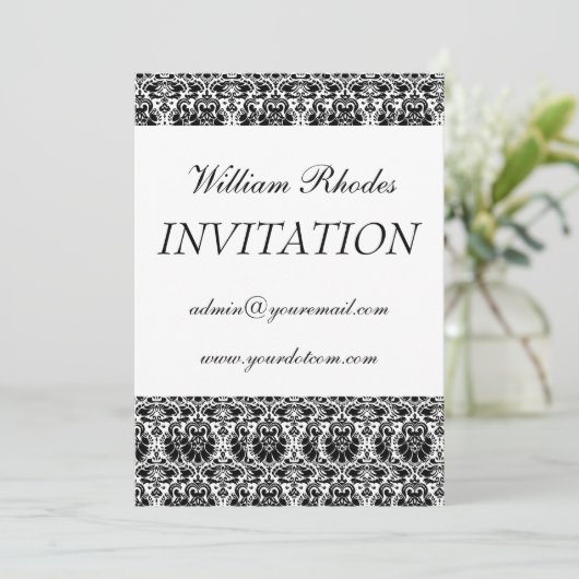 Damask 3, Einladung (Stehend Vorderseite)