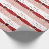 Damask 40. Hochzeitsszenario Geschenkpapier (Ecke)