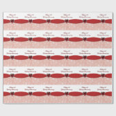 Damask 40. Hochzeitsszenario Geschenkpapier (Flach)