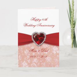 Damask 40. Hochzeitsszenario Karte