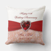 Damask 40. Hochzeitsszenario Kissen (Vorderseite)