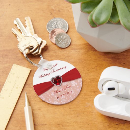 Damask 40. Hochzeitsszenario Schlüsselanhänger (Schreibtisch)