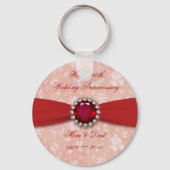 Damask 40. Hochzeitsszenario Schlüsselanhänger (Vorderseite)