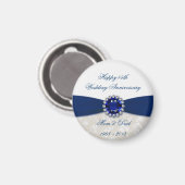 Damask 45. Hochzeitanfängermagnet Magnet (Vorderseite/Rückseite)