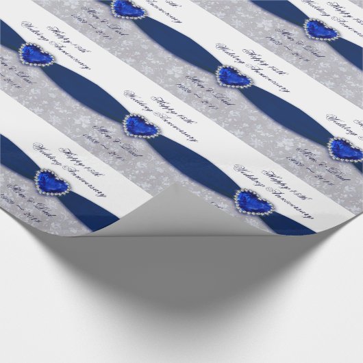 Damask 45. Hochzeitspapier Geschenkpapier (Ecke)