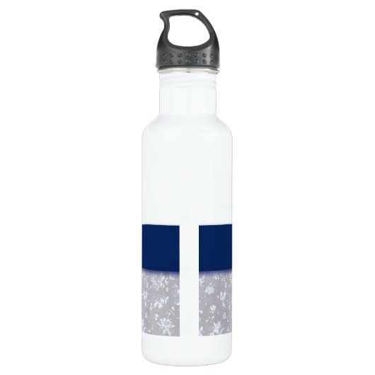 Damask 45. Hochzeitstag Edelstahlflasche (Rückseite)