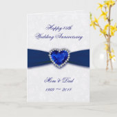 Damask 45. Hochzeitstag Grußkarte Karte (Gelbe Blume)