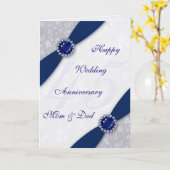 Damask 45. Hochzeitstag Grußkarte Karte (Gelbe Blume)