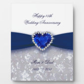 Damask 45. Wedding Anniversary Plaque Fotoplatte (Vorderseite)