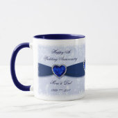 Damask 45th Wedding Anniversary Mug Tasse (Links)