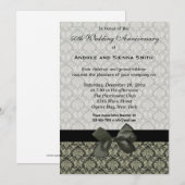 Damask 50. Hochzeitstag Einladung (Vorne/Hinten)