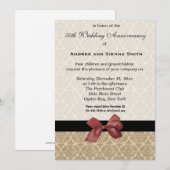 Damask 50. Hochzeitstag Einladung (Vorne/Hinten)
