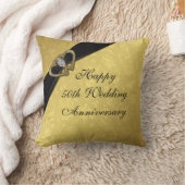 Damask 50. Wedding Anniversary Throw Kissen (Decke)