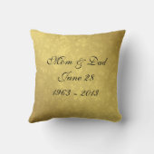 Damask 50. Wedding Anniversary Throw Kissen (Rückseite)