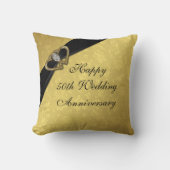 Damask 50. Wedding Anniversary Throw Kissen (Vorderseite)