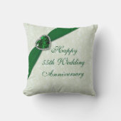 Damask 55. Hochzeit-Jubiläum-Kissen Kissen (Vorderseite)