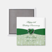 Damask 55. Hochzeitsjubiläumsmagnet Magnet (Vorderseite/Rückseite)