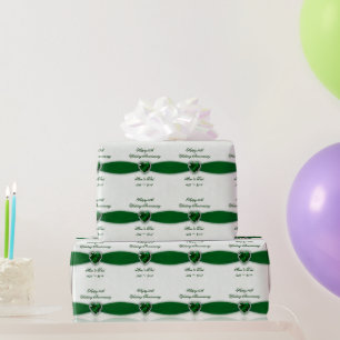 Damask 55. Hochzeitsszenario Geschenkpapier
