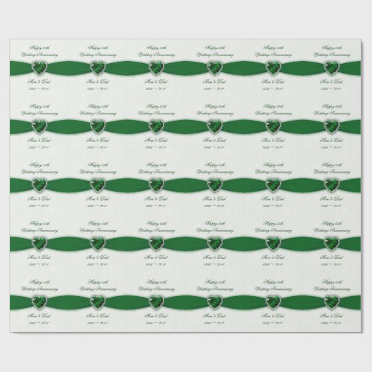 Damask 55. Hochzeitsszenario Geschenkpapier (Flach)