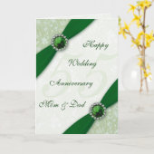 Damask 55. Hochzeitstag Grußkarte Karte (Gelbe Blume)