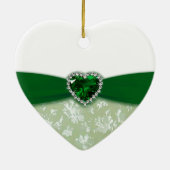 Damask 55. Hochzeitstag Keramikornament (Hinten)