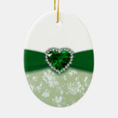 Damask 55. Hochzeitstag Keramikornament (Hinten)