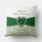 Damask 55. Hochzeitstag Kissen (Vorderseite)