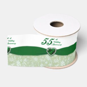 Damask 55. Hochzeitstag Ripsband