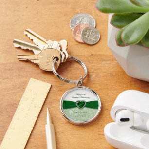 Damask 55. Hochzeitstag Schlüsselanhänger