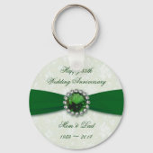 Damask 55. Hochzeitstag Schlüsselanhänger (Vorderseite)