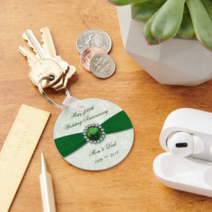 Damask 55. Hochzeitstag Schlüsselanhänger