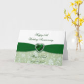 Damask 55th Wedding Anniversary Karte (Gelbe Blume)