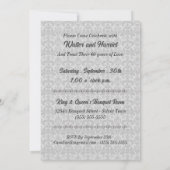 Damask 60. Diamond Wedding Anniversary Party Einladung (Rückseite)