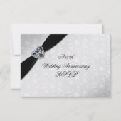 Damask 60. Hochzeitstag RSVP Karte (Vorderseite)
