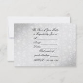 Damask 60. Hochzeitstag RSVP Karte (Rückseite)