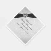 Damask 60. Hochzeitstag Serviette (Ecke)