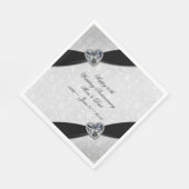 Damask 60. Hochzeitstag Serviette (Ecke)