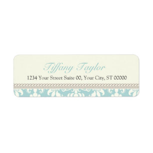 Damask Address Label 3/4" x 2 1/4" "