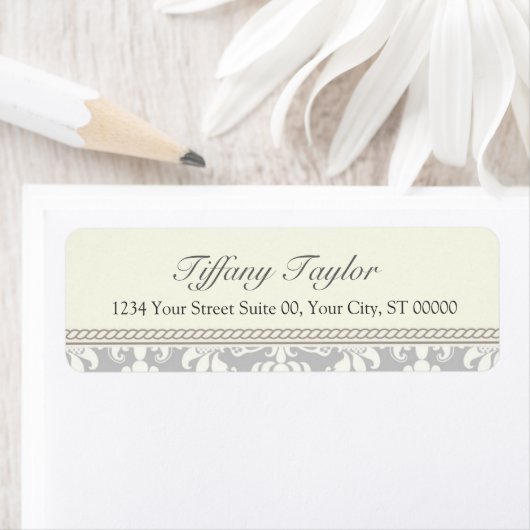 Damask Address Label 3/4" x 2 1/4" " (Insitu)