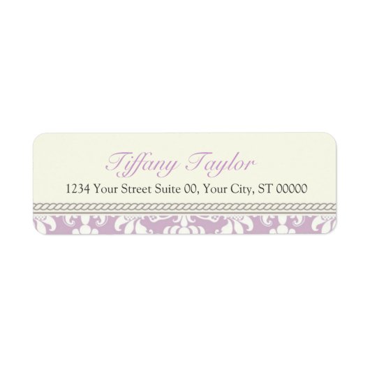 Damask Address Label 3/4" x 2 1/4" " (Vorne)