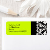 Damask Address Labels mit Limonen (Insitu)