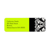Damask Address Labels mit Limonen (Vorne)
