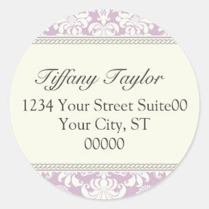 Damask Address Sticker