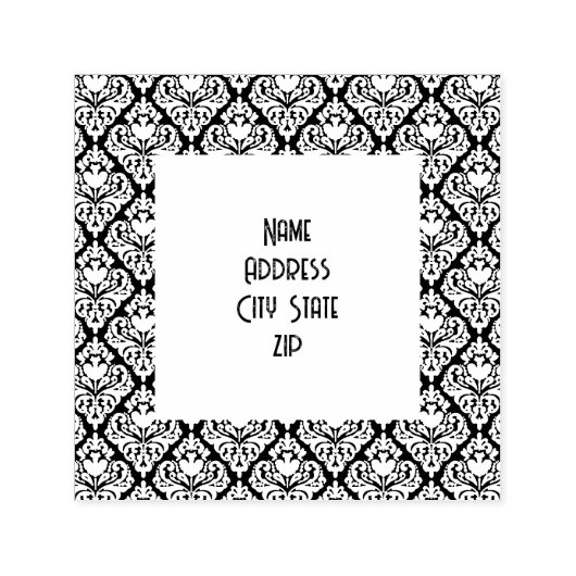 Damask-Adresse Permastempel (Design)