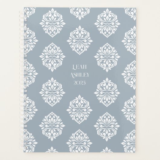 Damask Ambience Cadet Blue 2026 Planer (Vorderseite)