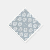 Damask Ambience Cadet Blue Elegante Wedding Napkin Serviette (Ecke)