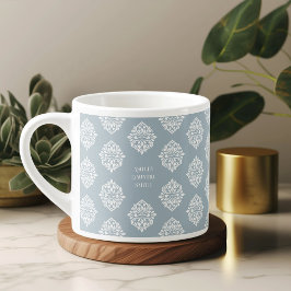 Damask Ambience Cadet Blue Espresso Cup Espressotasse